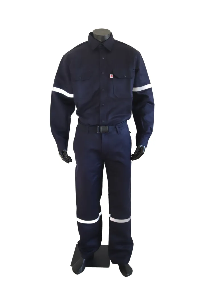 Camisa y pantalón para arc flash ignífugo